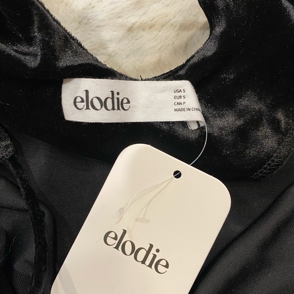NWT💗ELODIE Strappy Back Crushed Velvet Mini Dress Size S - Picture 8 of 10